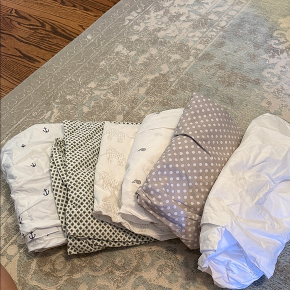 Pottery Barn Kids Other - FIVE Pottery Barn Kids Neutral Colored Crib Sheets